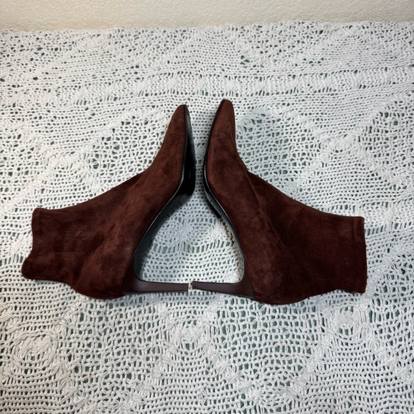 Rag & Bone Beha Suede Mahogany Booties Size 37 1/2 - Picture 4 of 9